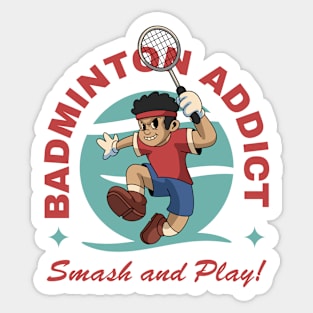 Badminton Addict Sticker